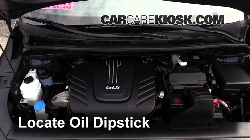 2015 Kia Sedona LX 3.3L V6 Aceite Controlar nivel de aceite